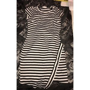 Black & white striped dress